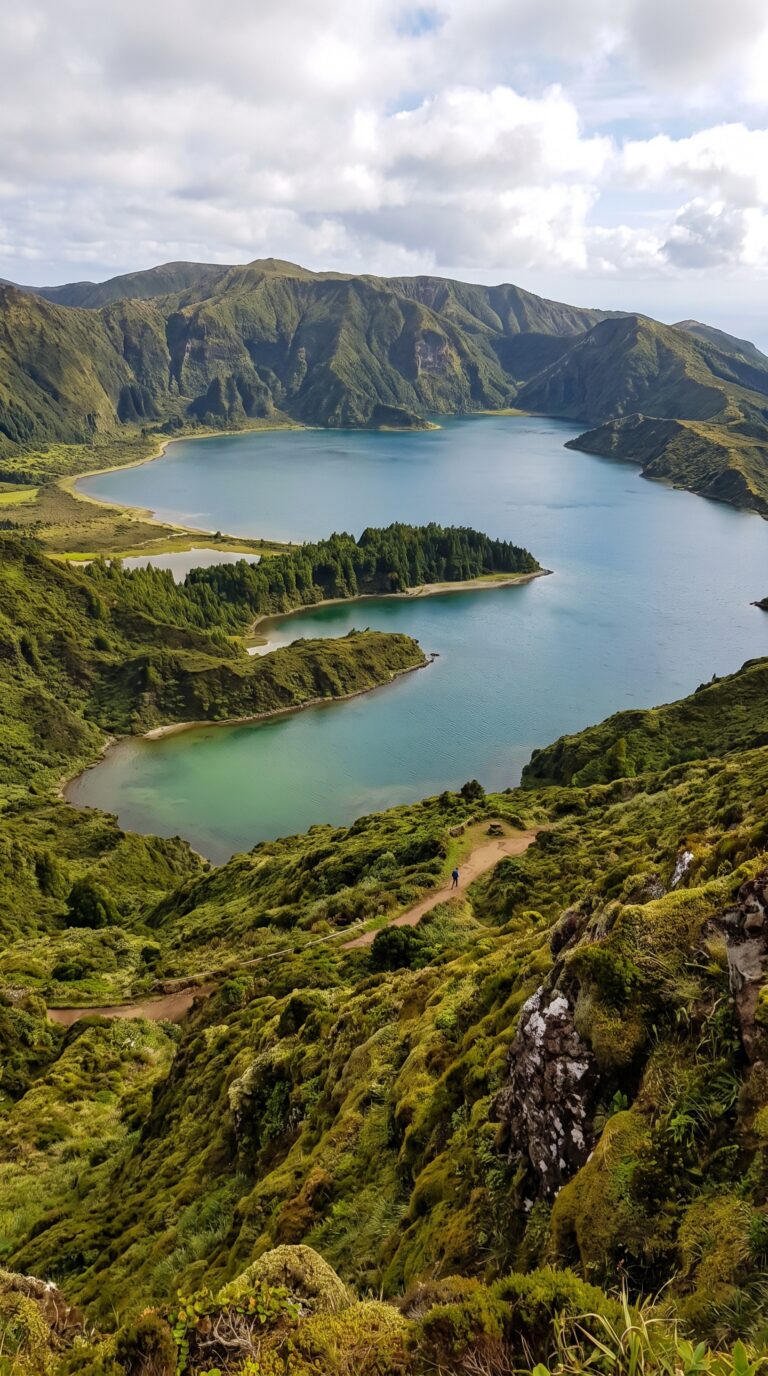 Sete Cidades twin lakes in São Miguel, Azores - popular day trip from Nordeste